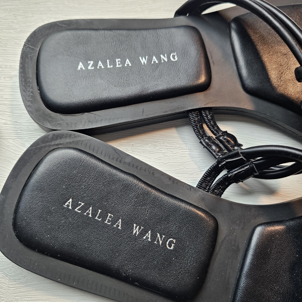 Azalea Wang Black Strappy Slide Sandals – Size 8 - BNWOT - Picture 4 of 5